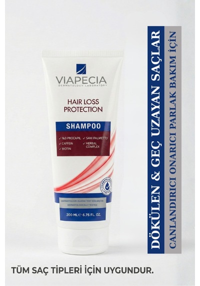 Viapecia Procapil Kafein Biotin İçerikli Saç Dökülmesine Karşı Şampuan 200 Ml