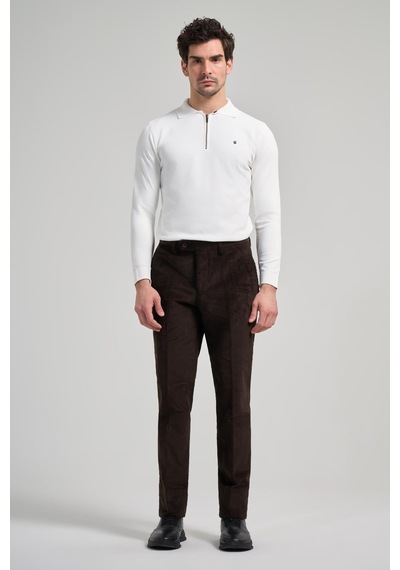 İmza Koyu Kahverengi Pamuklu Yandan Cepli Comfort Fit Kadife Pantolon 1003245160 Koyu Kahverengi İmza Koyu Kahverengi Pamuklu Yandan Cepli Comfort Fit Kadife Pantolon 1003245160 Koyu Kahverengi