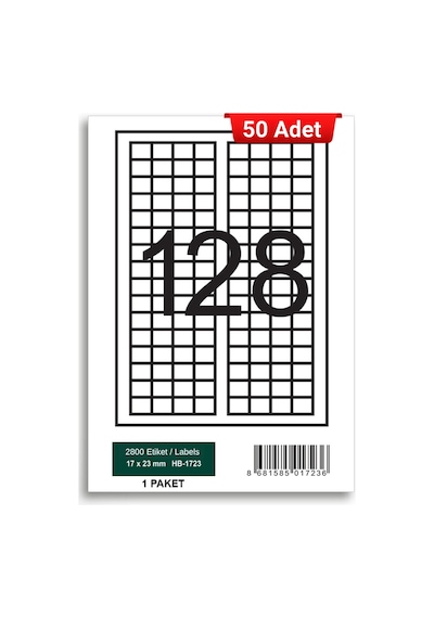 Herboy Hb-1723 17 X 23 Mm A4 Laser Etiket 50 Adet
