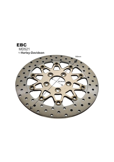 Ebc Md529 2014-2021 Harley-Davidson FLHX Street Glide Ön Fren Diski
