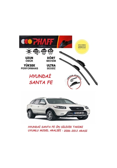 Hyundai Santafe Ön Silecek Takımı 2010 Model Araca Özel Aparat