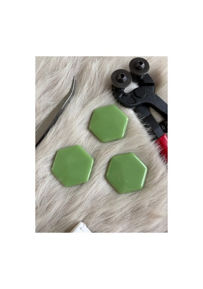 Açık Yeşil Altıgen Sanatsal Mozaik 48x48mm 100gr