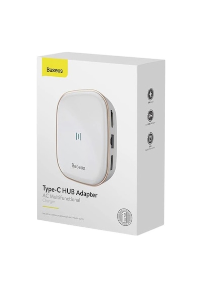 Baseus 6in1 Usb Type C Çok Fonksiyonlu Hub B 3.0rj45hdmısdmicro Sd 60w- 5775 Renkli