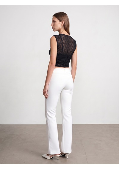 Dilvin 32492 Büzgülü Dantel Top-siyah