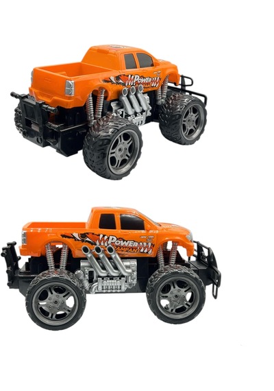 Uzaktan Kumandalı Off Road Arazi Araba 27 Mhz Şarjlı Full Fonksiyon 4x2 Off Road Kamyon Arazi Aracı Turuncu