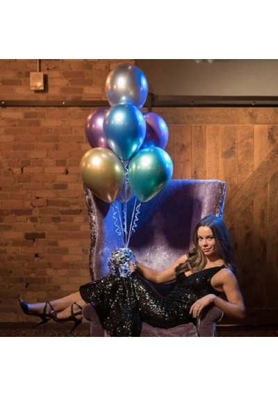 432 Adet Renkli Krom Balon Aynalı Balon Parlak Metalik Balon Krom Renkli Balon Vıp Süsleme Balonu