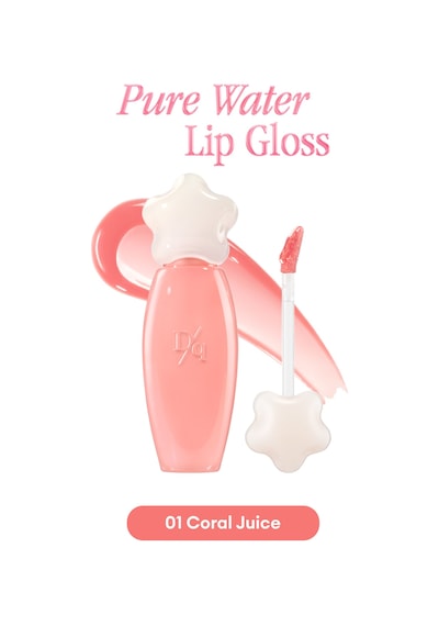 Dasique Pure Water Lip Gloss 01 Coral Juice