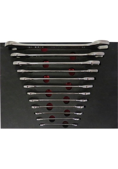 Brio Anahtar İki Ağız Set 12 Parça 6X7-30X32 Sünger Yataklı