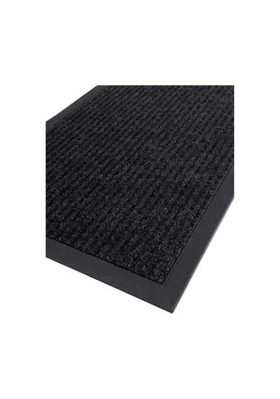 Delta Kk001a Siyah Halılı Kauçuk Kenarlı Fitilli Kapı Önü Paspası Kaymaz Taban Toz Ve Kir Tutucu 45x70 Cm