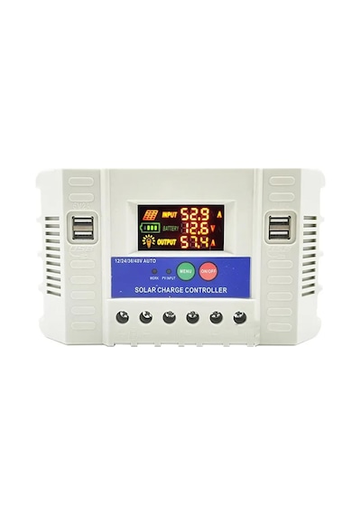 Powermaster Pm-60a 12v 24v 36v 48v 60a 4 Usb'li Dijital Otomatik Solar Güneş Enerjisi Şarj Regülatörü