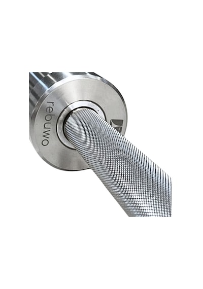Rebuwo Ağırlık Halter Barı 220 Cm 8 Rulmanlı İçi Dolu Düz Krom Halter Antrenman Barı
