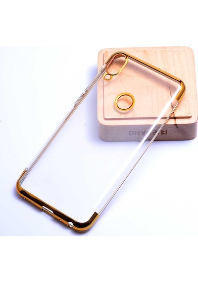 Asus Zenfone Max Pro Zb602kl Kılıf Dört Köşeli Lazer Silikon Kılıf Gold