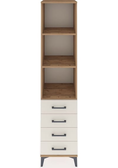 Hyperion Dolap 3 Raflı 4 Çekmeceli 44x44x195 Çam-aytaşı Çam