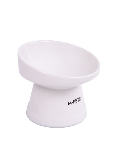 M-pets Tiltd Seramik Kedi Ve Köpek Mama Ve Su Kabı Beyaz 150 Ml 244-51006.01