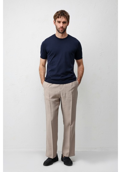 Antioch Comfort Slim Triko T-shirt Lacivert
