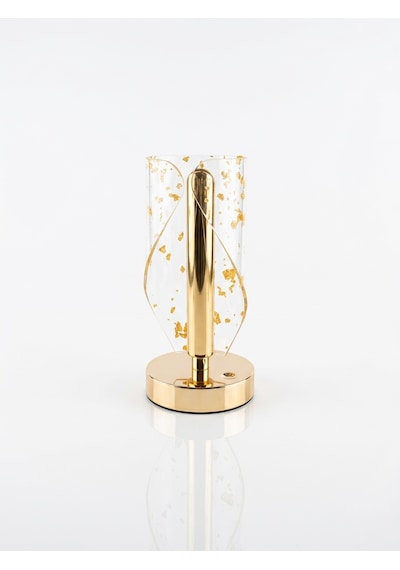 Vezza Home Lüks Kristal Görünümlü Şarjlı Masa Lambası - 3 Renkli Dokunmatik Led Gece Lambası Gold