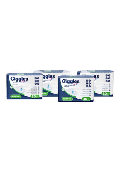 Giggles 60 x 90 Yatak Koruyucu Örtü 30'lu 4 Paket 120 Adet
