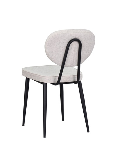 Vilinze Deniz Siyah Ayak Metal Sandalye L-kn-01-siyah Kırık Beyaz