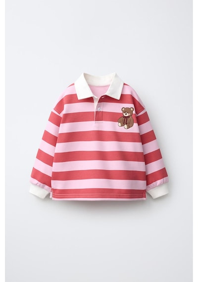 Minigimin Cicileri Ayıcık İşleme Detaylı Kız Çocuk Sweat - Pembe