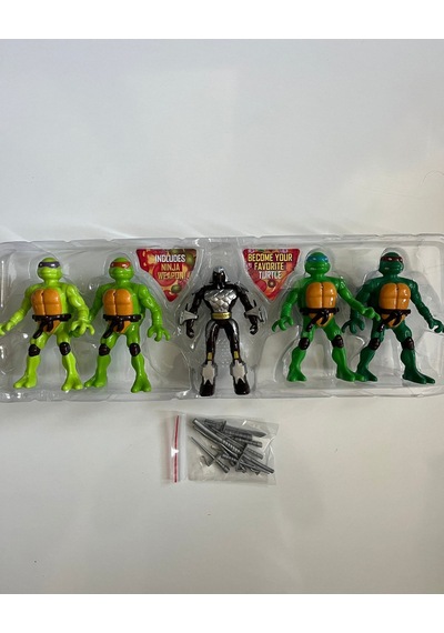 Ninja Kaplumbağa Seti 5' Li Set 13 Cm Oyuncak Ninja Kaplumbağa Set