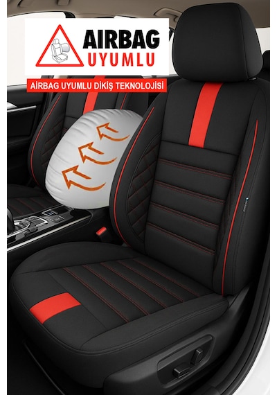 Oniks Oto Koltuk Kılıfı- Toyota Corolla-auris-yaris Uyumlu Kırmızı