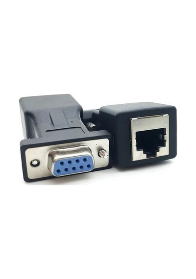 Rs232 To Rj45 9 Pin Ethernet Adaptör Ekleme Ek Uzatıcı Extender Çevirici Dönüştürücü 30m