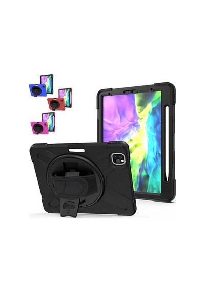 Apple Uyumlu iPad Air 4. Nesil 10.9 Kılıf Shockproof 3 Katmanlı Standlı Zırh (322803055)