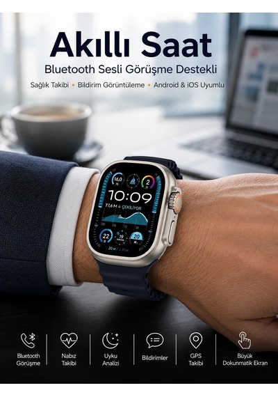 Mey İthalat Akıllı Saat Sesli Görüşme Titreşimli Gps Bağlantısı Müzik Dinleme Sosyal Medya Bildirimleri Yeni Nesil