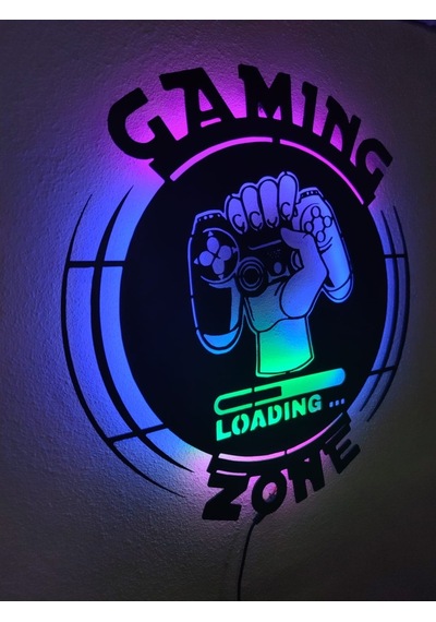 Gaming Zone Led Işıklı Dekoratif Tablo
