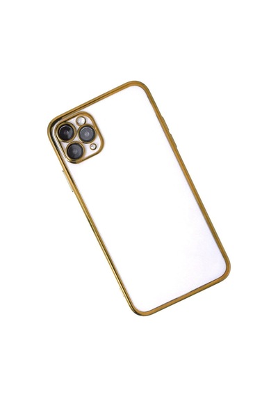 Apple iPhone Uyumlu-  11 Pro Kılıf Razer Lensli Silikon - Gold Çok Renkli