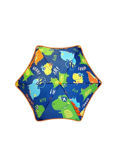 Denokids Erkek Çocuk Dinozor Desenli Lacivert Şemsiye Tek Beden