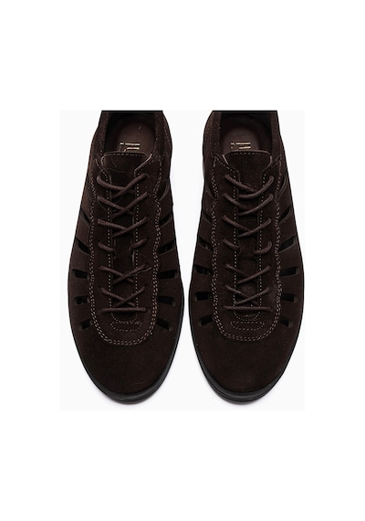 Luvishoes Astron Kahverengi Süet Hakiki Deri Kadın Yazlık Casual Ayakkabı