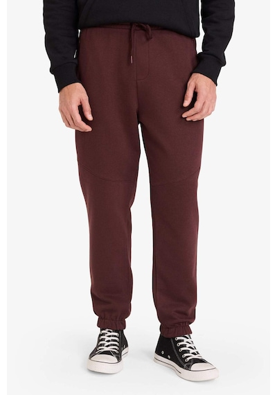 Defacto Regular Fit Beli Bağcıklı İçi Yumuşak Tüylü Paçası Lastikli Baskılı Fermuar Cepli Eşofman Altı Y5511az25aubr230 Bordo-br230