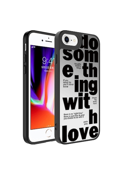 Apple Uyumlu iPhone 7 Kılıf Aynalı Desenli Kamera Korumalı Parlak Zore Mirror Kapak