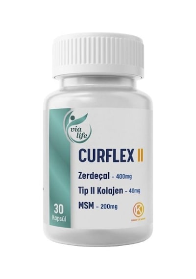 Curflex II - Tip 2 Kolajen ve Zerdeçal İçeren Gıda Takviyesi 30 Kapsül