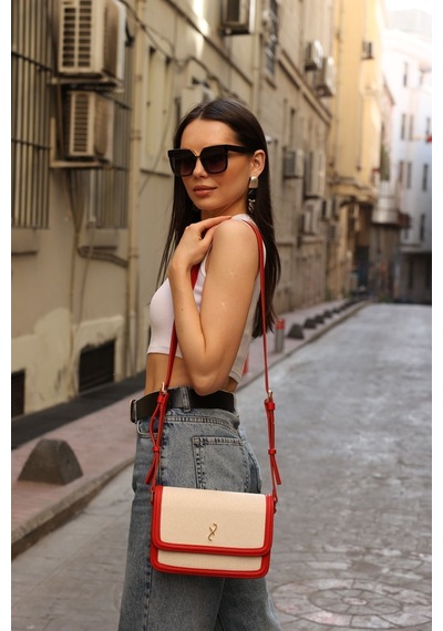 Zeyad Moda Rozi Kadın Omuz & Çapraz Çanta Kırmızı