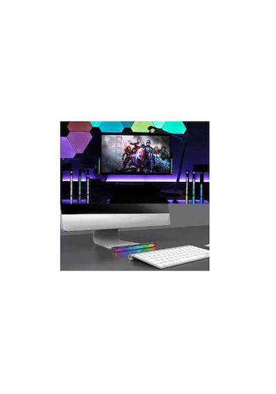 Sese Duyarlı Ritim Çubuğu,rgb 32led Işık Araç İçi Ekolayzer