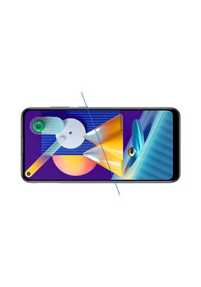 Samsung Uyumlu Galaxy M11 Full Glue Tempered Cam Ekran Koruyucu Siyah