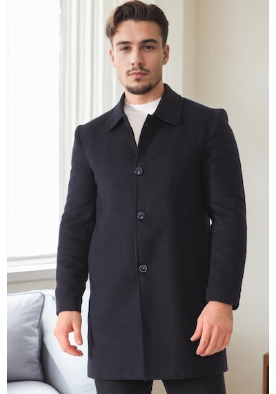 Plt9364 Dewberry Erkek Palto-lacivert Lacivert