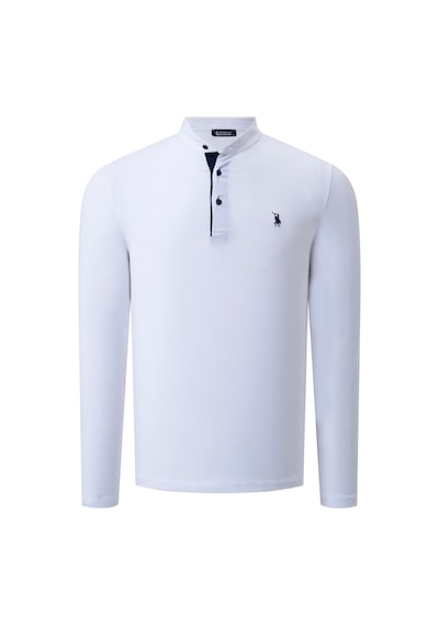 V4009 Dewberry Erkek Sweatshırt-düz Beyaz Düz Beyaz