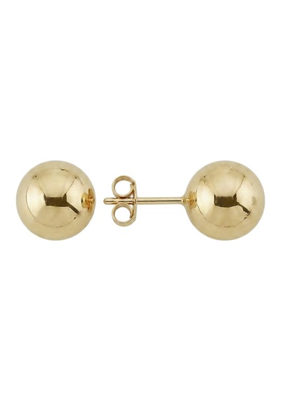 14 Ayar Altın Top Küpe 5 Mm Sarı