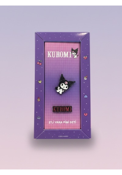 Kuromi & Hello Kitty Lisanslı Yaka Pini