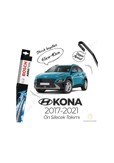 Hyundai Kona Muz Silecek Takımı 2017-2021 Bosch Aerotwin