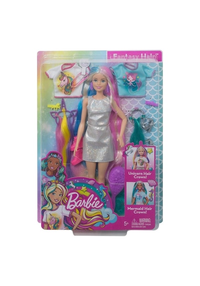 Barbie Rengarenk Saçlar Bebeği Ghn04