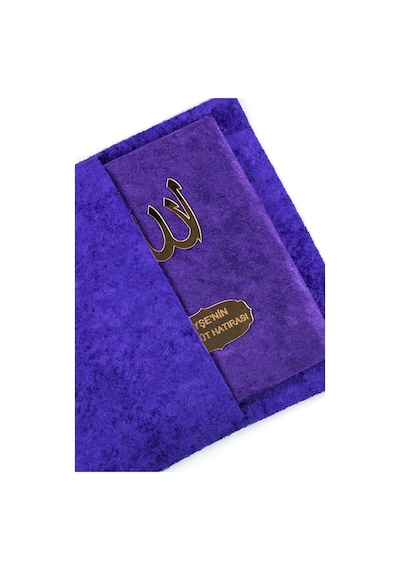 Kadife Kaplı Yasin Kitabı - Çanta Boy - Isme Özel Plakalı - Tesbi N11.936