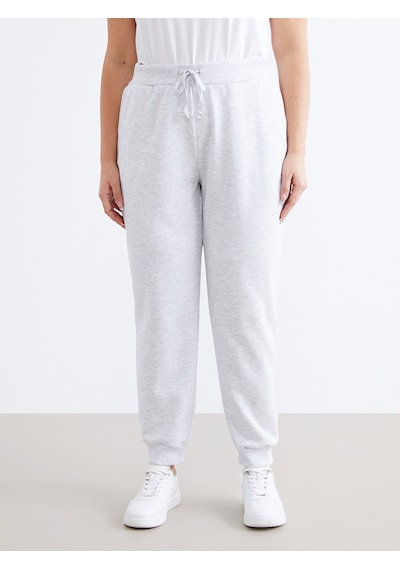 Lcw Modest Gri Beli Lastikli Kadın Kalın Jogger Eşofman Altı