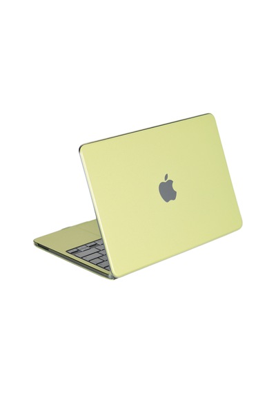 Apple Macbook Neo Şeffaf Macbook Kapak - Yeşil Çok Renkli