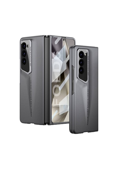 Galxy Uyumlu Z Fold 6 Kılıf Ultra İnce Kamera Korumalı Sert Rubber Zore Procase Kapak-gri Gri