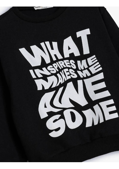 Koton Erkek Çocuk Sweatshirt Siyah 5Wkb10269Tk 25Ky59003255 Y5901