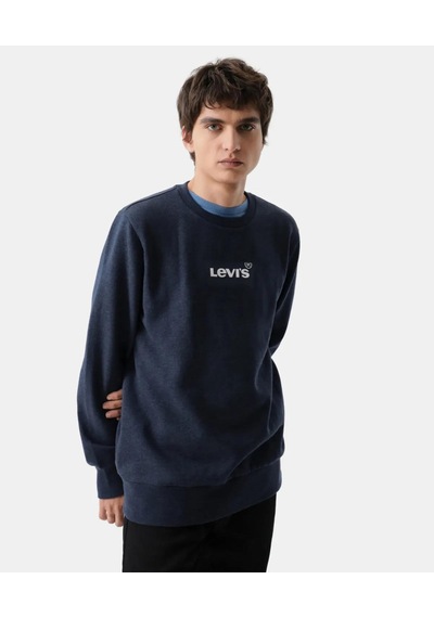 Levi's Erkek Standart Grafikli Sweatshirt 38423-0157-11450 Lacivert
